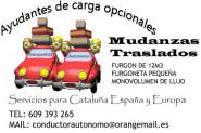 Mudanza o Traslados con Furgoneta y Conductor (Desde Barcelona a EspaÃ±a y Europa)